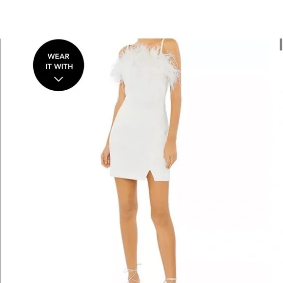 Likely | Dresses | Likely Katy White Feather Mini Dress | Poshmark